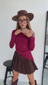Tops "TWIST ME UP" HS9866 - BORDO
